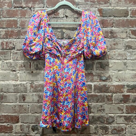 For Love & Lemons Sasha Floral Mini Dress Size XS - Picture 5 of 9